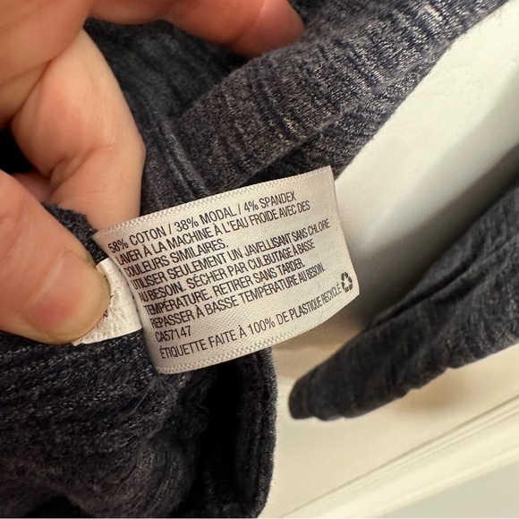 Merona Sweater Cowl Neck Blue & White Marled Size Medium - Picture 7 of 16